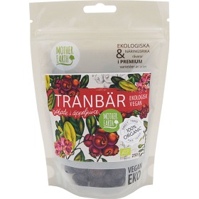 Bild på Mother Earth Tranbär Sötade i äppeljuice EKO 250 g