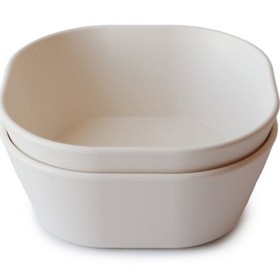 Bild på Mushie Skål Square, Ivory 2 st