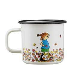 Bild på Muurla Mugg Emalj 3,7 dl Be More Pippi (Vit)