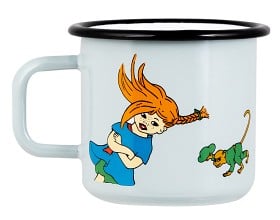 Bild på Muurla Mugg Emalj Pippi  3,7 dl Världens starkaste tjej
