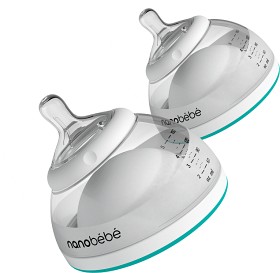 Bild på Nanobébé Breastmilk Bottle Turkos 2 st