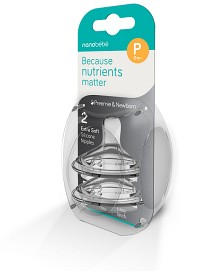 Bild på Nanobébé Silicone Nipples Preemie 2 st