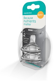Bild på Nanobébé Silicone Nipples Y-Cut 2 st
