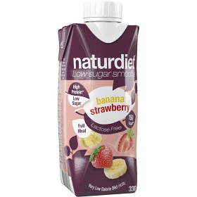 Bild på Naturdiet Laktosfri Smoothie Banana & Strawberry 330 ml 