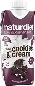 Bild på Naturdiet Shake Cookies & Cream 330 ml