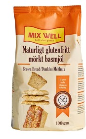 Bild på MixWell Naturligt glutenfritt mörkt basmjöl 1 kg