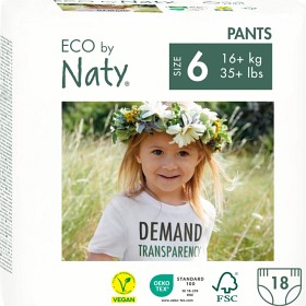 Bild på Naty Blöjbyxa stl 6 Extra large 18 st