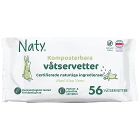 Bild på Naty Sensitive Wipes with Aloe Vera 56 st