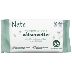 Bild på Naty Sensitive Wipes Unscented 56 st