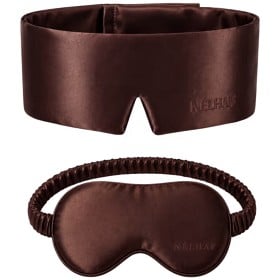 Bild på Nélhaf Silkessovmask, 19 Momme, Brun, 2 st