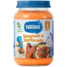 Bild på Nestlé Barnmat Spaghetti & Köttfärssås 6 mån 190 g