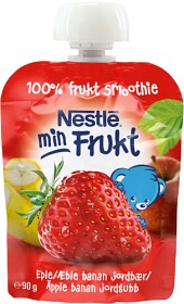 Bild på Nestlé Min Frukt Äpple, Banan & Jordgubb 6M 90 g