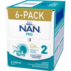 Bild på Nestlé NAN Pro 2 Drickfärdig 6-pack 1,2 liter (6x200 ml)