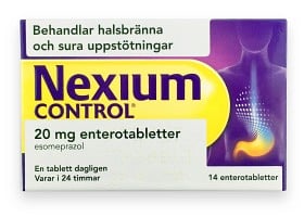 Bild på Nexium Control, enterotablett 20 mg Ebb Medical AB 14 st