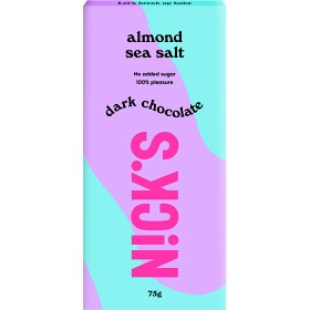 Bild på Nicks Dark Chocolate Almond Sea Salt 75 g