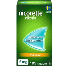 Bild på Nicorette Fruktmint, medicinskt tuggummi 2 mg 105 st