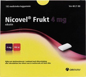 Bild på Nicovel Frukt, medicinskt tuggummi 4 mg 192 st