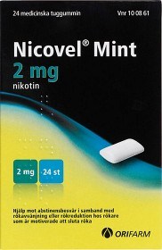 Bild på Nicovel Mint, medicinskt tuggummi 2 mg 24 st