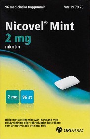 Bild på Nicovel Mint, medicinskt tuggummi 2 mg 96 st