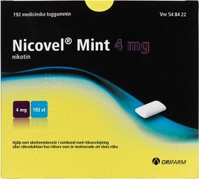 Bild på Nicovel Mint, medicinskt tuggummi 4 mg 192 st