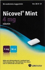 Bild på Nicovel Mint, medicinskt tuggummi 4 mg 96 st