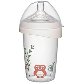 Bild på Nip First Moments Flaska PP Wideneck Silikon 270 ml Uggla Onesize 0m+ M