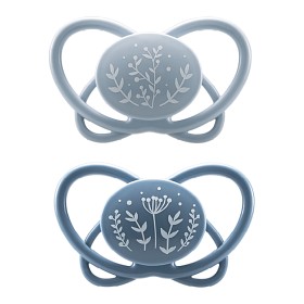 Bild på Nip My Butterfly Napp Silikon 2-pack 0-6 mån Blå