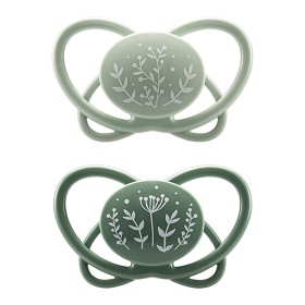 Bild på Nip My Butterfly Napp Silikon 2-pack 0-6 mån Grön