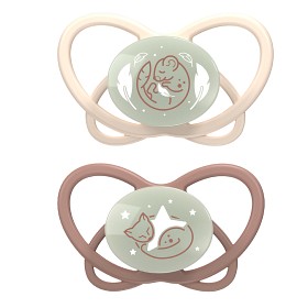 Bild på Nip My Butterfly Night Napp Silikon 2-pack 5-18 mån Beige