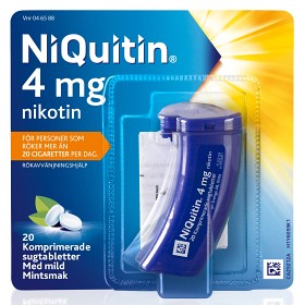 Bild på NiQuitin komprimerad sugtablett 4 mg 20 st