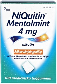 Bild på NiQuitin Mentolmint medicinskt tuggummi 4 mg 100 st