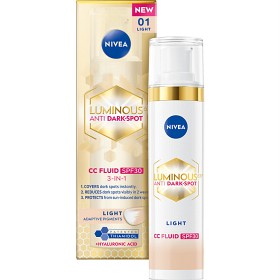 Bild på NIVEA Färgad dagkräm Luminous 630 Anti Dark-Spot CC Fluid 3-in-1 Light SPF30 40 ml 