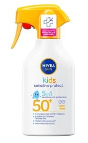 Bild på NIVEA Kids Sensitive Protect Sun Trigger Spray SPF 50+ 250 ml
