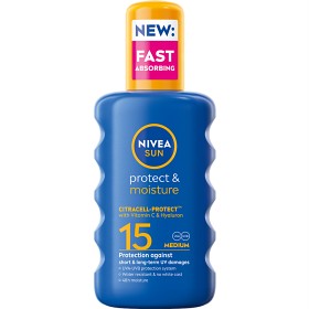 Bild på NIVEA SUN Solspray Protect & Moisture Spray SPF15 200 ml