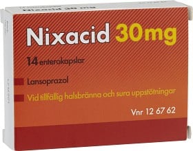 Bild på Nixacid, enterokapsel, hård 30 mg 14 st