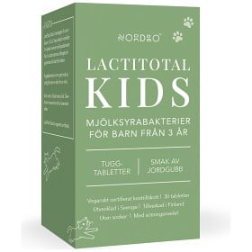 Bild på Nordbo LactiTotal Kids 30 tuggtabletter