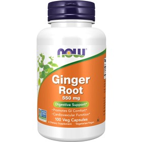Bild på NOW Ginger 550 mg 100 kapslar