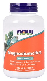 Bild på NOW Magnesiumcitrat 120 kapslar
