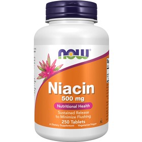 Bild på NOW Niacin Time Release 500 mg 250 tabletter