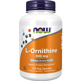 Bild på NOW Ornithine 500 mg 120 kapslar