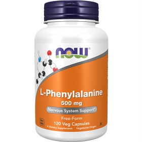 Bild på NOW Phenylalanine 500 mg 120 kapslar