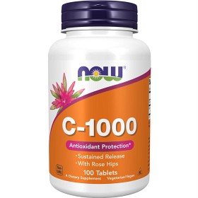 Bild på NOW Vitamin C-1000 Sustained Release 100 tabletter