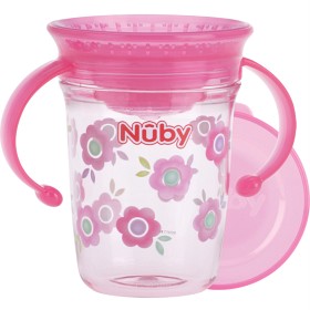 Bild på Nuby Twin Handle 360° Wonder Cup Pink 240 ml