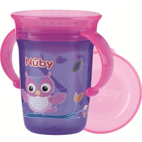Bild på Nuby Twin handle 360° Wonder Cup Purple Owl 240 ml