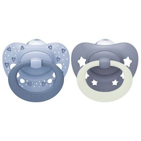 Bild på NUK First Choice Classic Day & Night Silikonnapp 6-18m (Blue)
