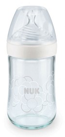 Bild på NUK Nature Sense Glasflaska Vit 240 ml