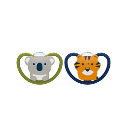 Bild på NUK Space Sugnapp Silikon Strl 1 (Koala/Tiger)