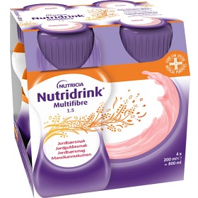 Bild på Nutridrink Multifibre Jordgubbsmak 4 x 200 ml