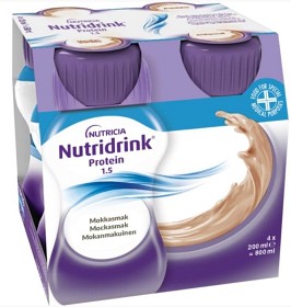 Bild på Nutridrink Protein Mocca, energi och proteinrikt kosttillägg 4 x 200 ml