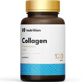 Bild på Nuts Fabriken Collagen + Hyaluronsyra + Q10, 120 kapslar